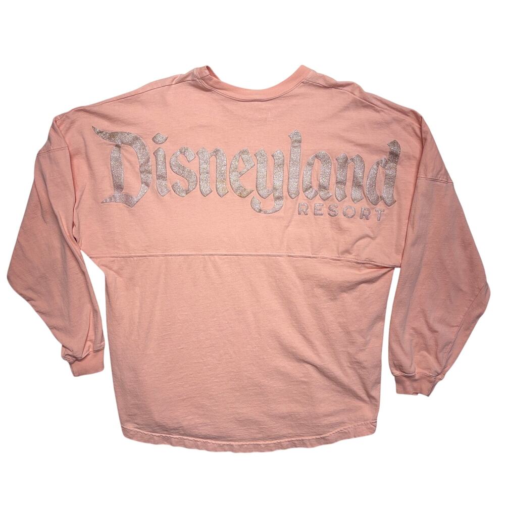 Disney Parks Spirit Jersey Shirt Large Rose Gold Glitter Disneyland Resort Tee